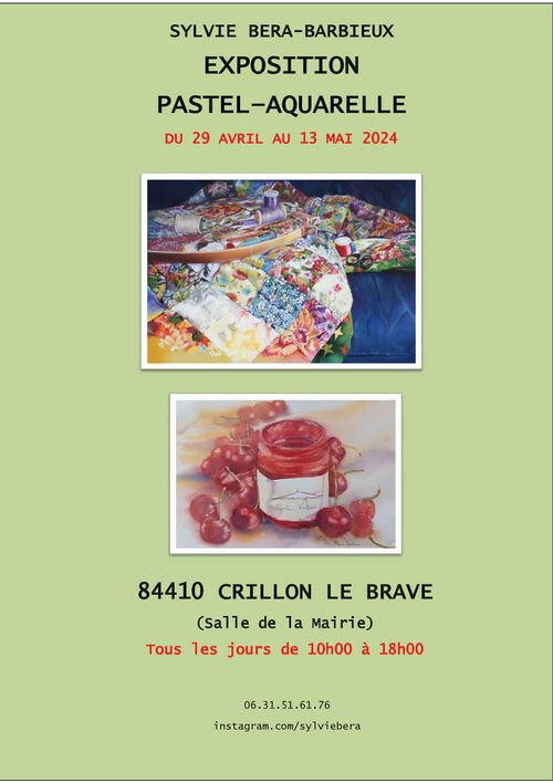 Exposition Sylvie BERA-BARBIEUX Du 29 avr au 13 mai 2024